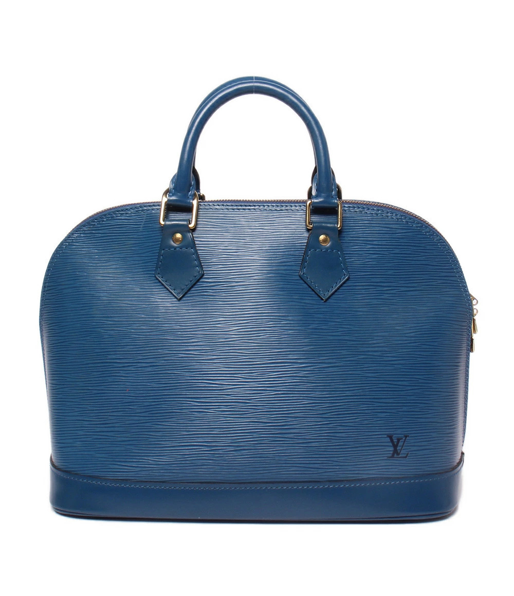 Louis Vuitton Alma Epi Leather Top Handle Bag Blue